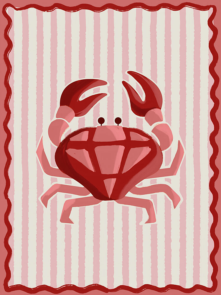 Pink Diamond Crab art print by Emanuela Carratoni for $57.95 CAD