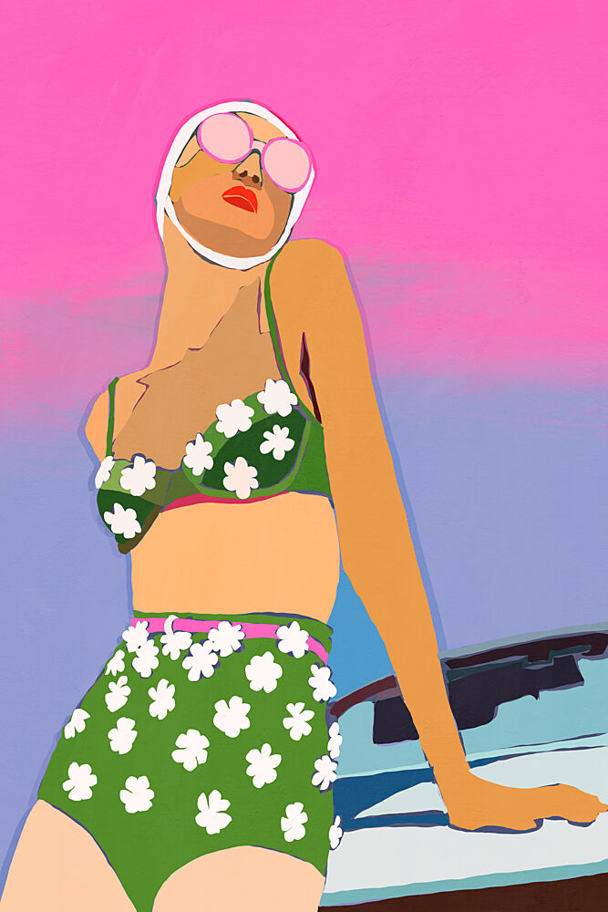 Retro Summer Glamour art print by Treechild for $57.95 CAD