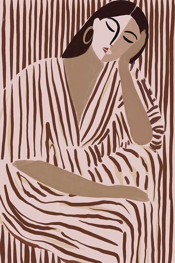 Elegant Striped Repose art print by Treechild for $57.95 CAD