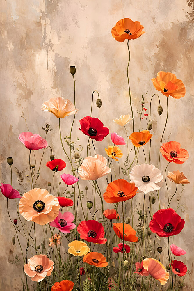 Vibrant Poppy Garden art print by Annika Persson for $57.95 CAD