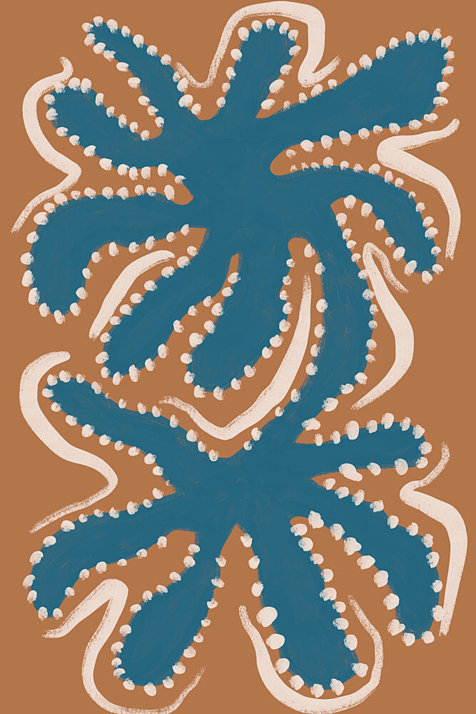 Organic Blue Shapes art print by Treechild for $57.95 CAD