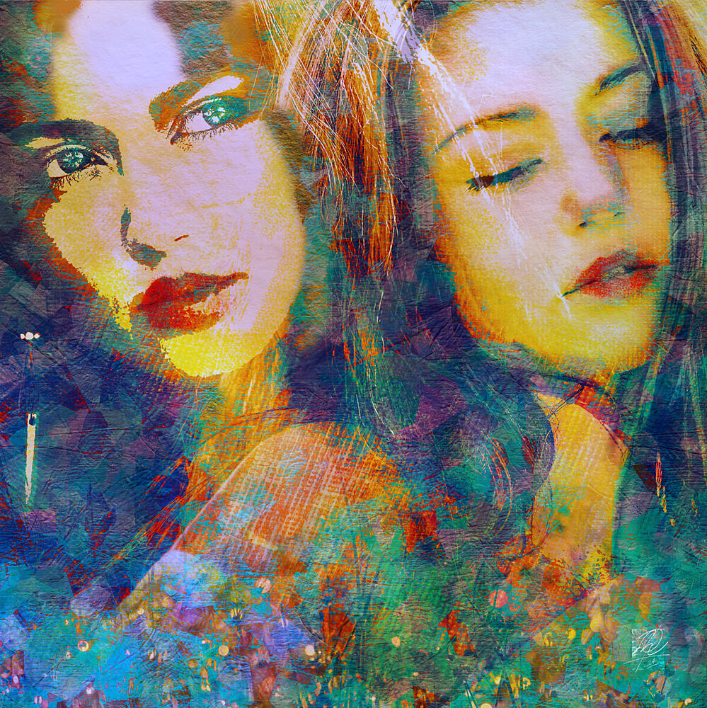 Vibrant Abstract Women art print by Osvaldo Russo for $57.95 CAD