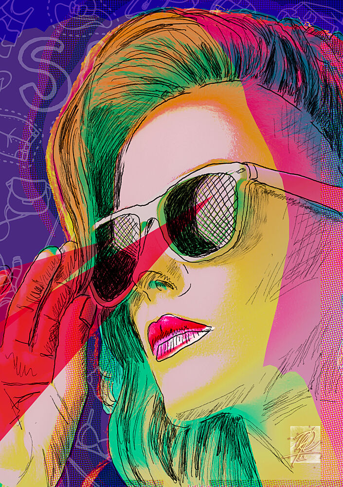 Vibrant Pop Portrait art print by Osvaldo Russo for $57.95 CAD