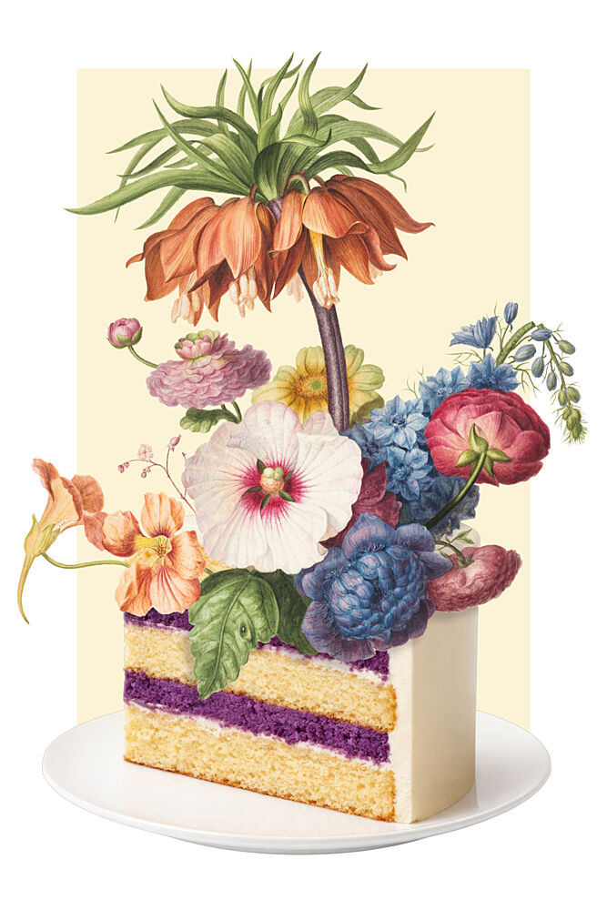Whimsical Cake Blossoms art print by Marja van den Hurk for $57.95 CAD