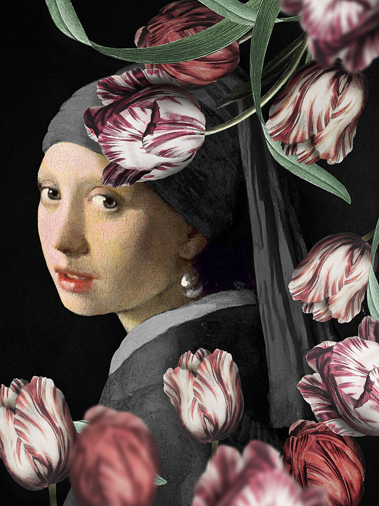 Mysterious Floral Portrait art print by Marja van den Hurk for $57.95 CAD