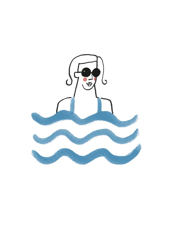 Swimmer in Shades art print by Caroline Roberts for $57.95 CAD