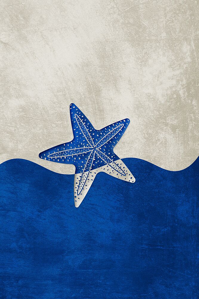Blue Starfish Wave art print by Ema Paraschiv for $57.95 CAD