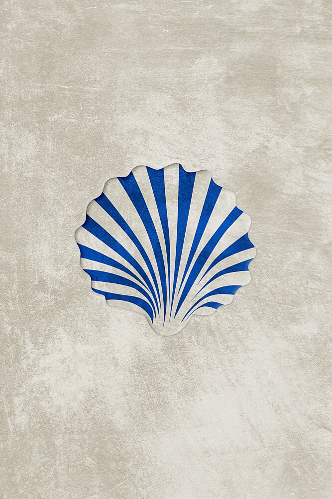 Blue Striped Scallop art print by Ema Paraschiv for $57.95 CAD