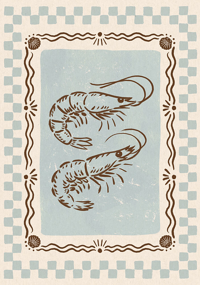 Rustic Shrimp Duo art print by Katarzyna Gasiorowska for $57.95 CAD