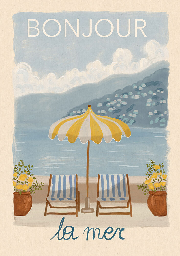 Bonjour la Mer Retreat art print by Katarzyna Gasiorowska for $57.95 CAD