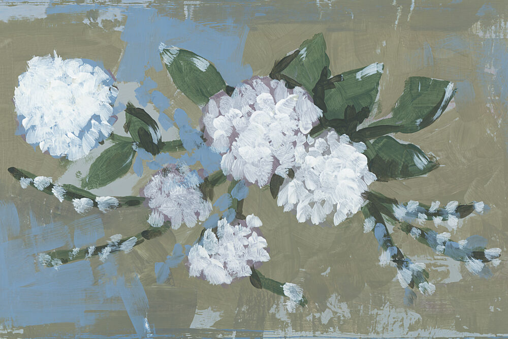 White Floral Abstraction art print by Cartissi for $57.95 CAD