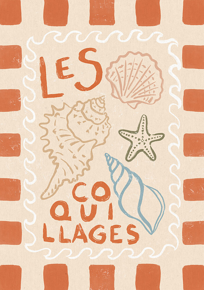 Rustic French Seashells art print by Katarzyna Gasiorowska for $57.95 CAD