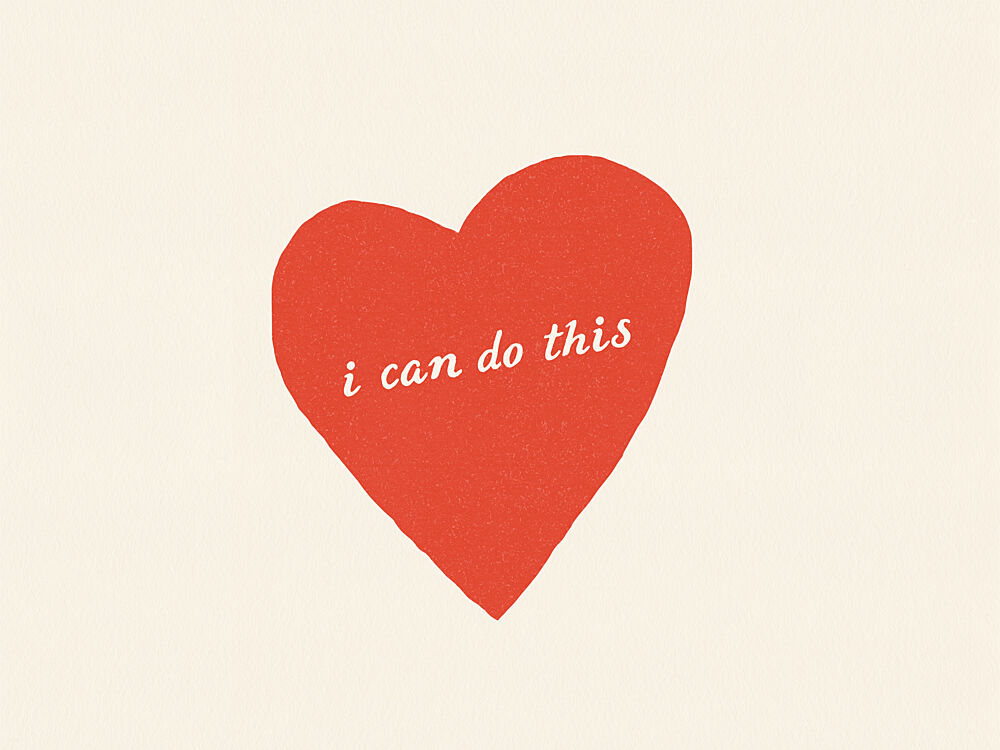 Red Heart Affirmation art print by NewLayer Studio for $57.95 CAD