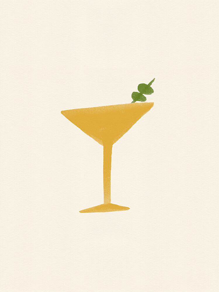 Golden Martini Cocktail art print by NewLayer Studio for $57.95 CAD