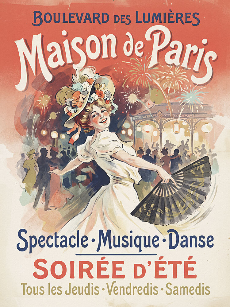 Elegant Paris Summer Evening art print by Andreas Magnusson for $57.95 CAD