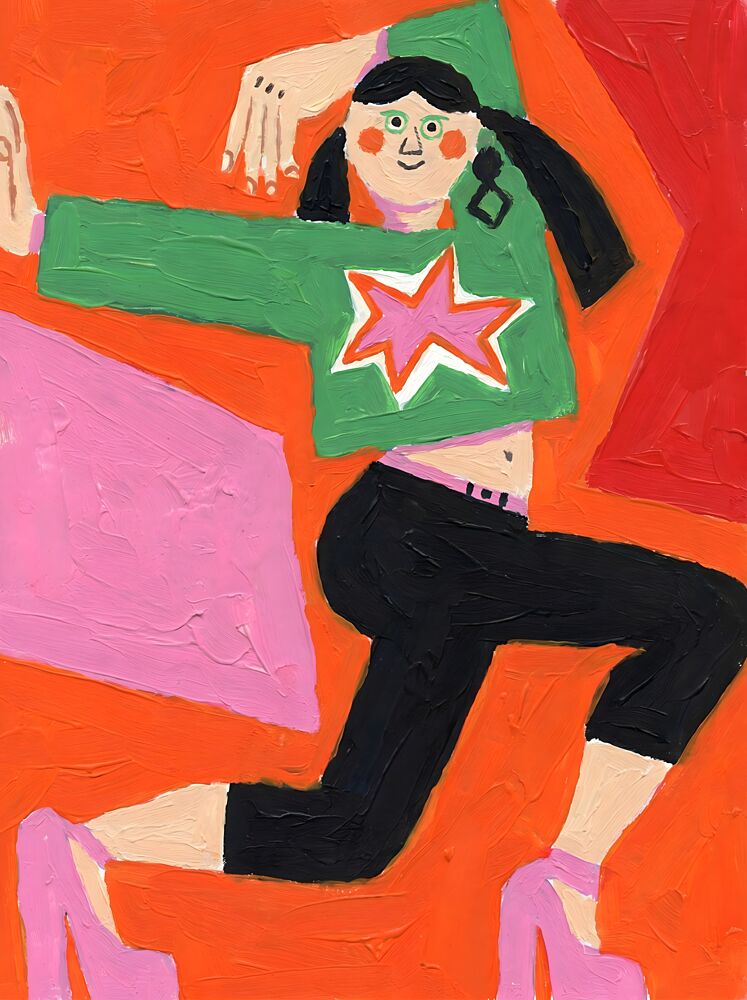 Playful Star Dancer art print by Hugo for $57.95 CAD