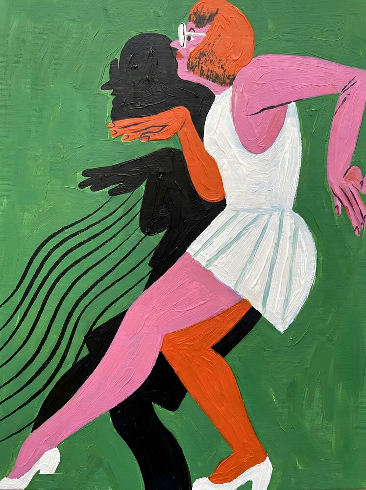 Dancing Woman Silhouette art print by Hugo for $57.95 CAD
