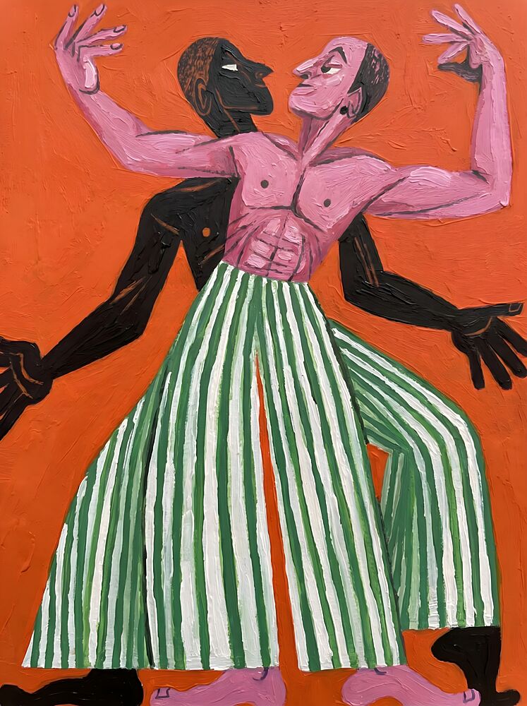 Vibrant Dancing Figures art print by Hugo for $57.95 CAD