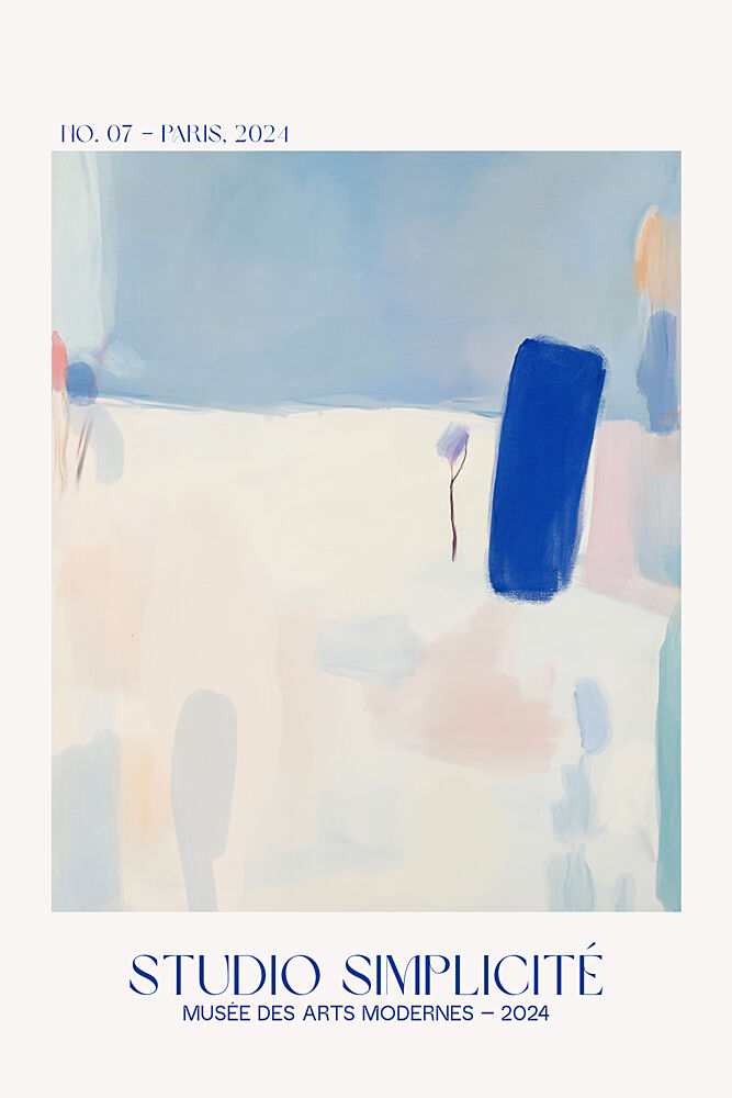 Soft Blue Abstract art print by Treechild for $57.95 CAD