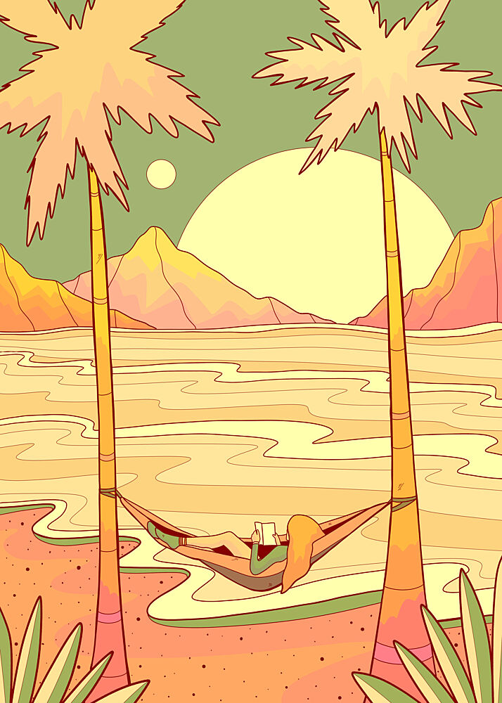Tropical Beach Relaxation art print by Stephen Wade for $57.95 CAD