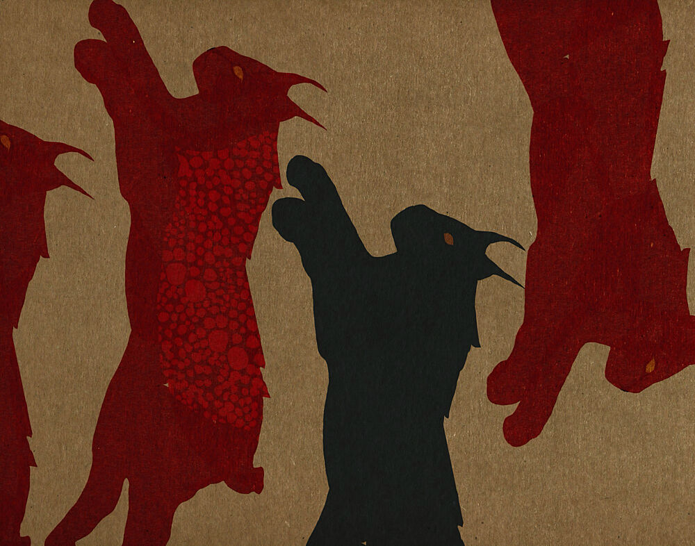 Red and Black Dragons art print by Josie George for $57.95 CAD