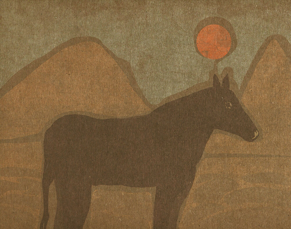 Desert Horse Sunset art print by Josie George for $57.95 CAD
