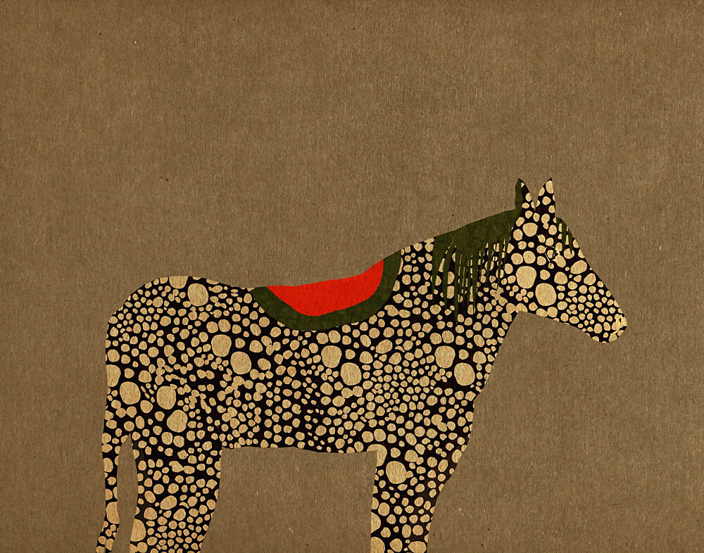 Whimsical Spotted Horse art print by Josie George for $57.95 CAD