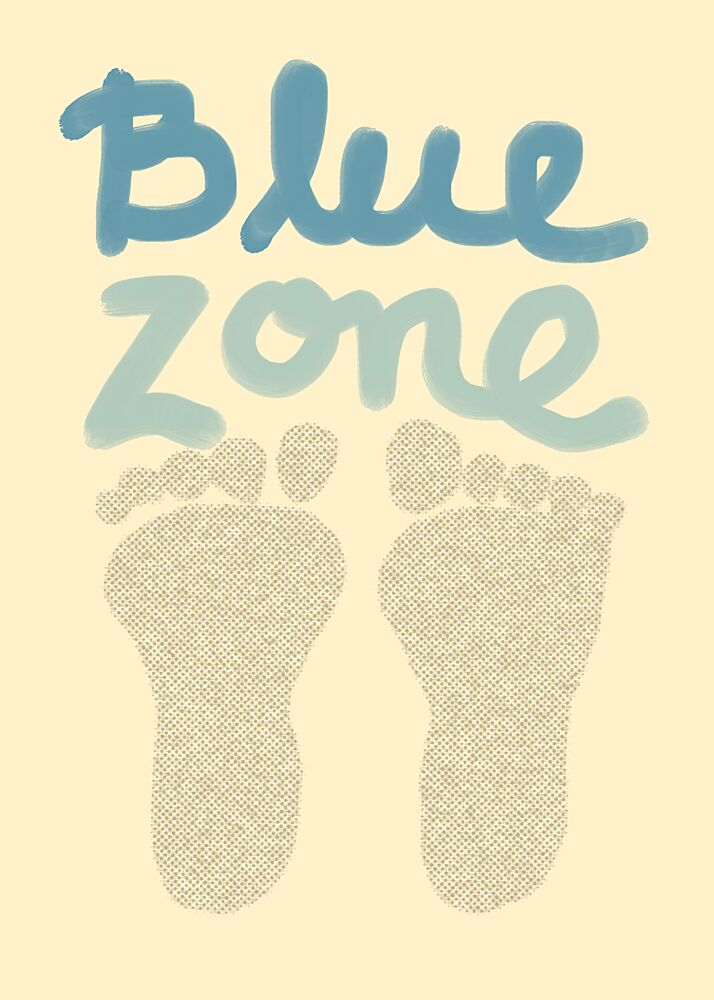 Blue Zone Footprints art print by Caroline Roberts for $57.95 CAD