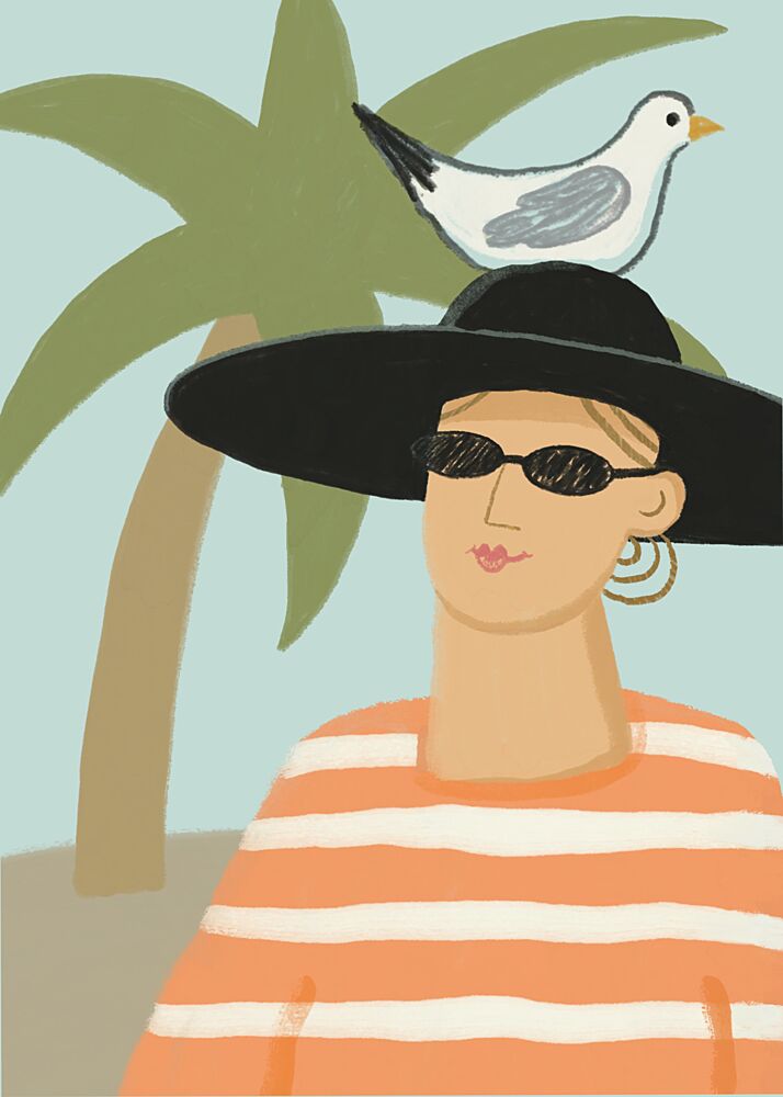 Summer Hat Companion art print by Caroline Roberts for $57.95 CAD