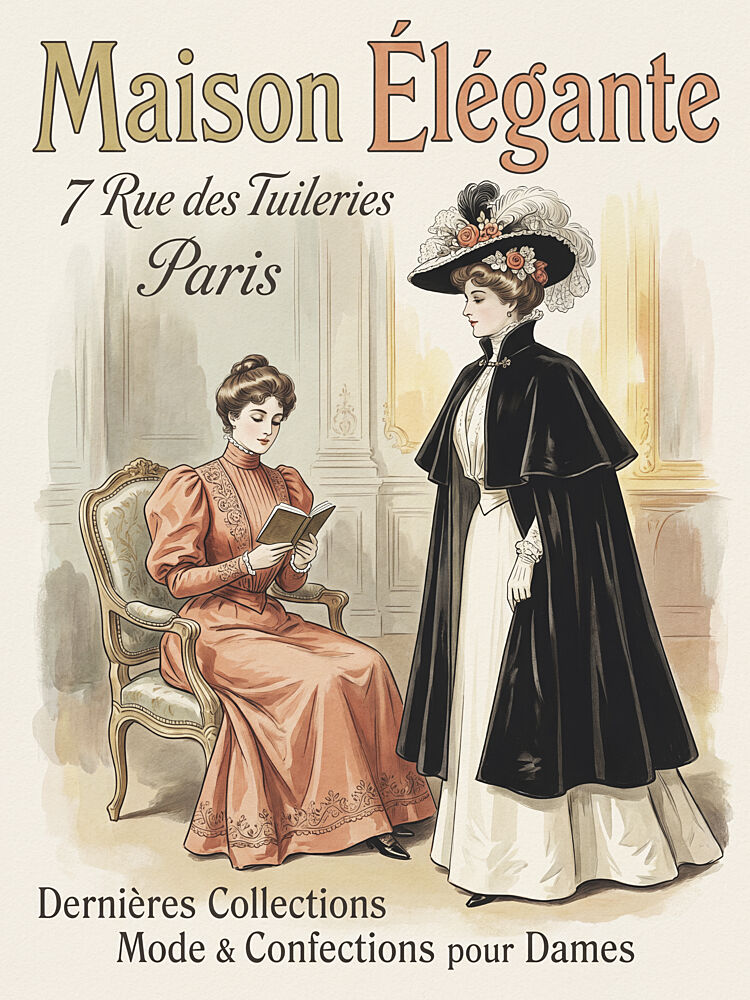 Elegant Parisian Fashion art print by Andreas Magnusson for $57.95 CAD
