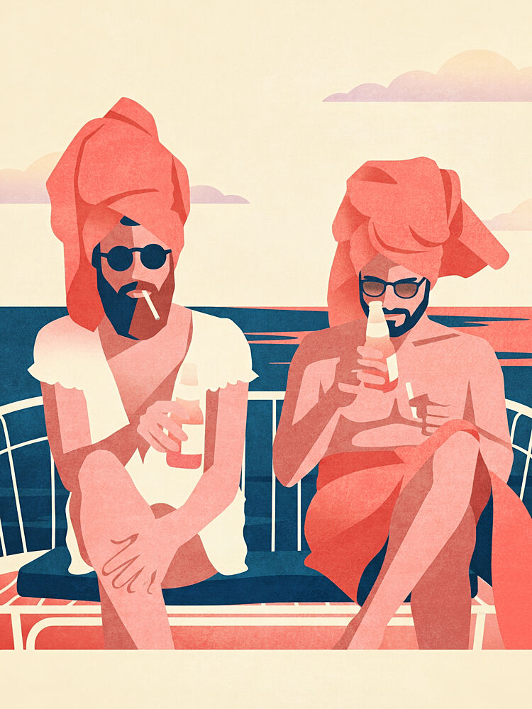 Ocean View Relaxation art print by Emel Tunaboylu for $57.95 CAD