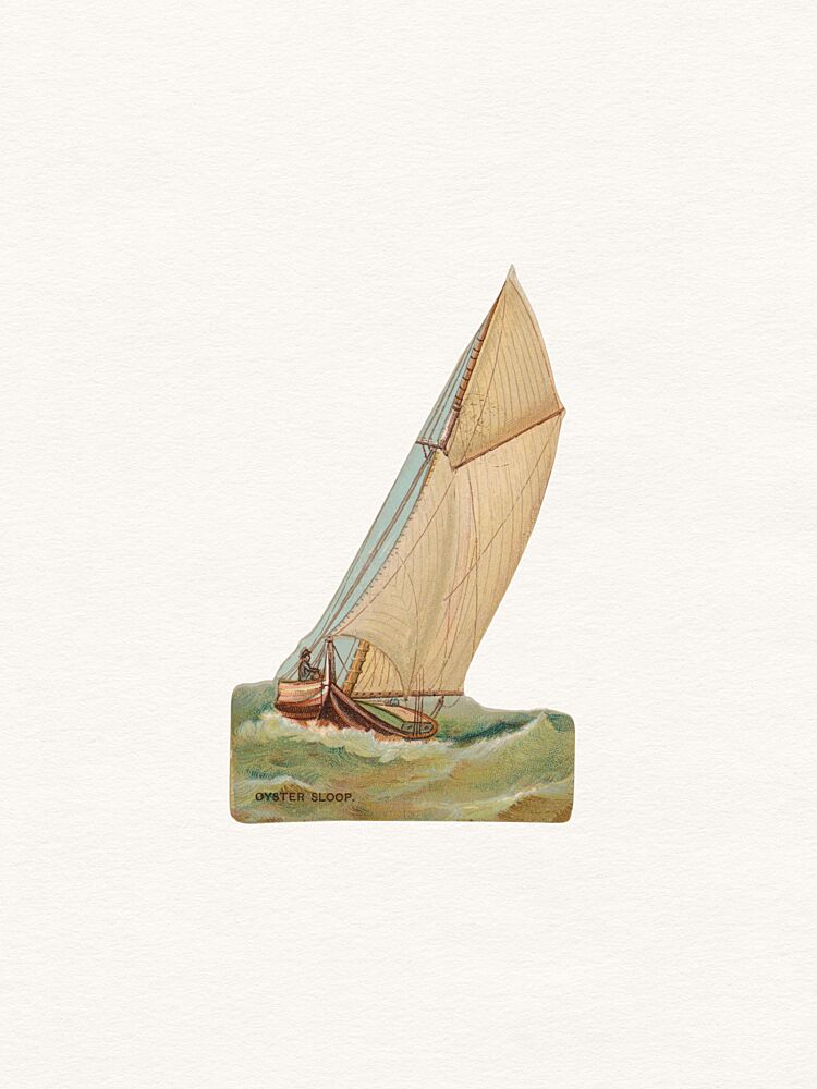 Vintage Oyster Sloop art print by Wild Violets for $57.95 CAD