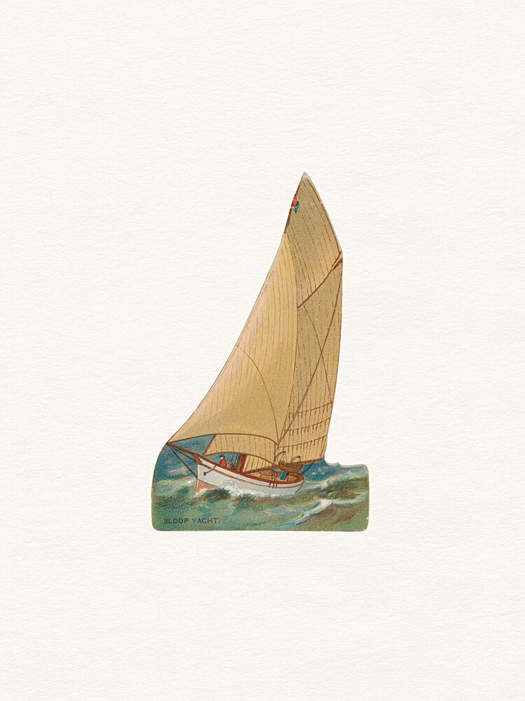 Sloop Yacht at Sea art print by Wild Violets for $57.95 CAD