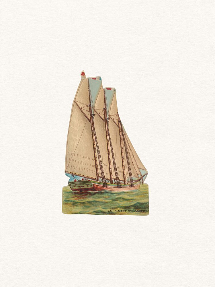 Vintage Two-Masted Schooner art print by Wild Violets for $57.95 CAD