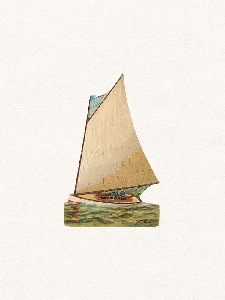 Classic Sailboat on Waves art print by Wild Violets for $57.95 CAD