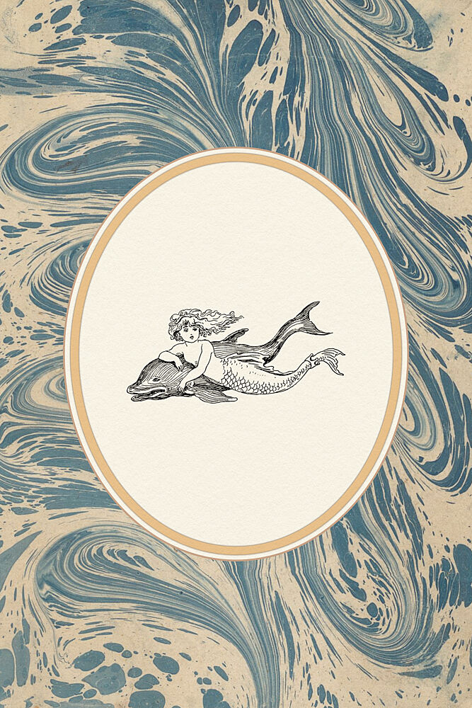 Mermaid Riding Dolphin art print by Wild Violets for $57.95 CAD