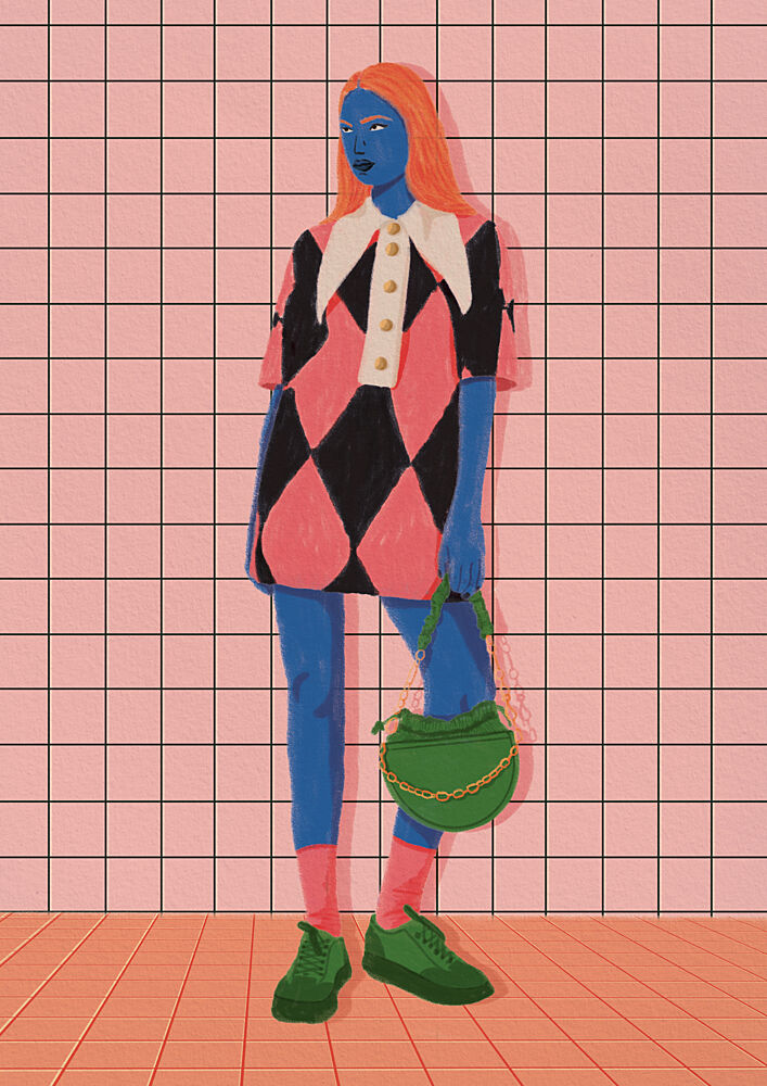 Vibrant Argyle Style art print by Lisa Solomoniuk for $57.95 CAD
