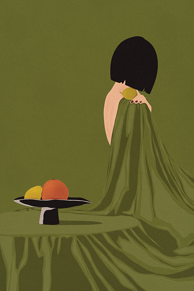 Green Dress Still Life art print by Lisa Solomoniuk for $57.95 CAD