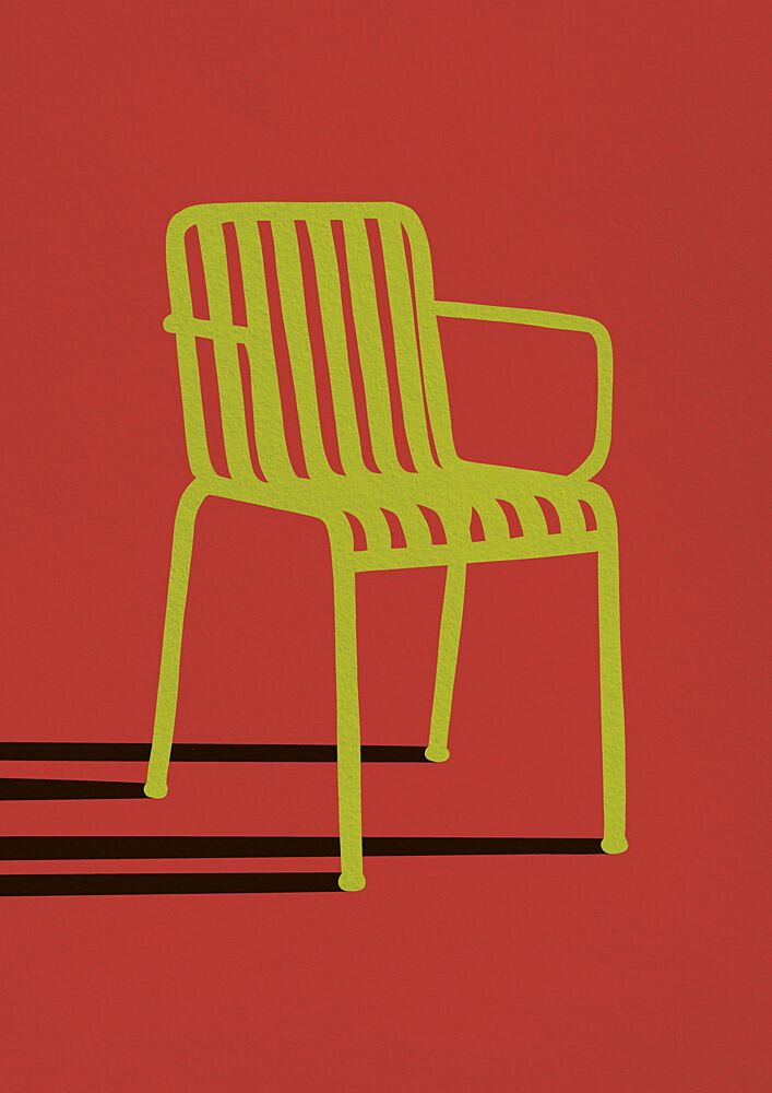Green Chair Shadow art print by Lisa Solomoniuk for $57.95 CAD
