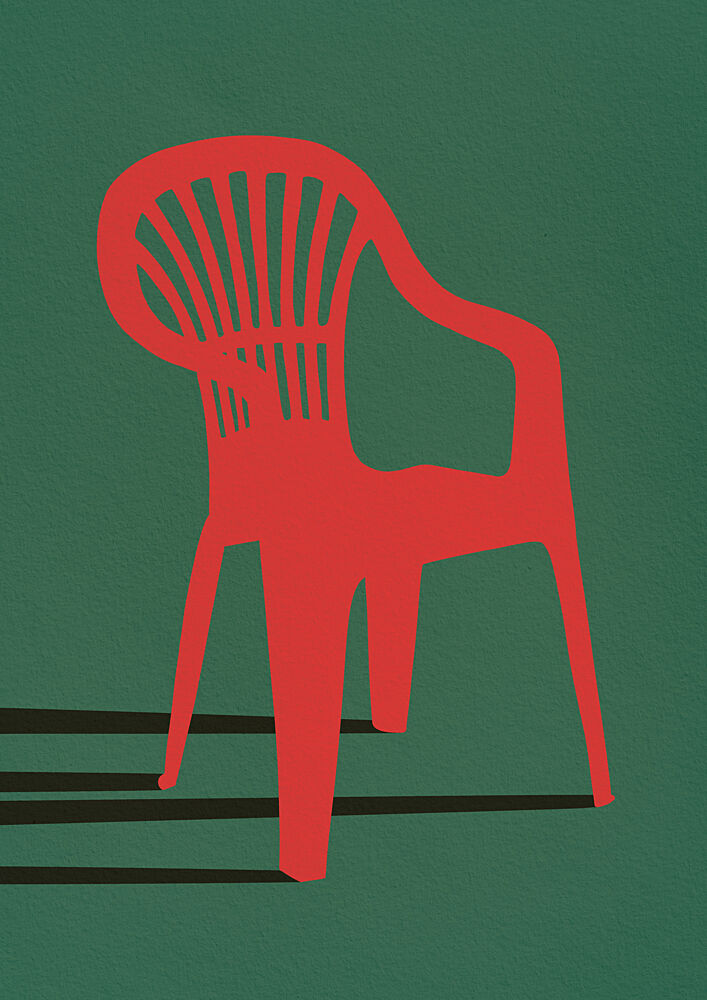 Bold Red Chair art print by Lisa Solomoniuk for $57.95 CAD