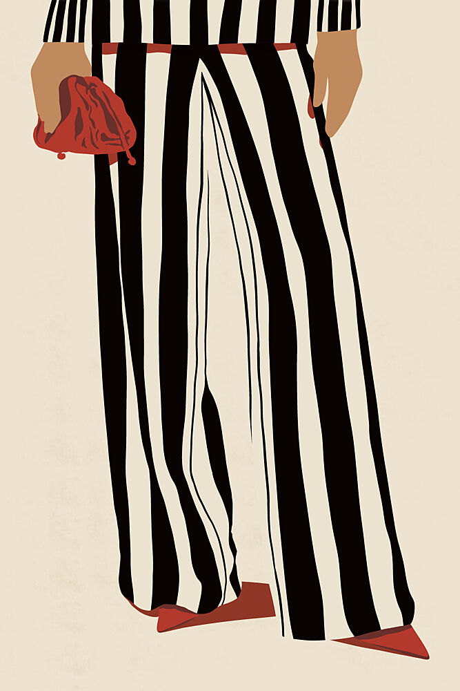 Red Heels and Stripes art print by Lisa Solomoniuk for $57.95 CAD