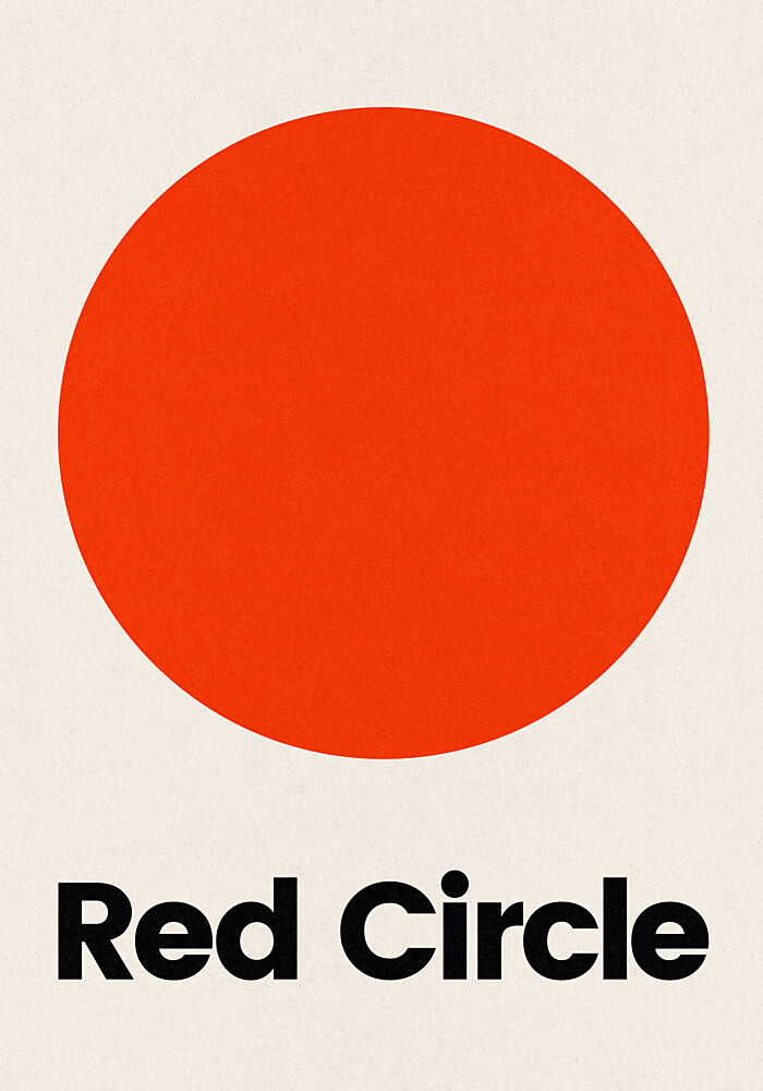 Bold Red Circle art print by Rosi Feist for $57.95 CAD