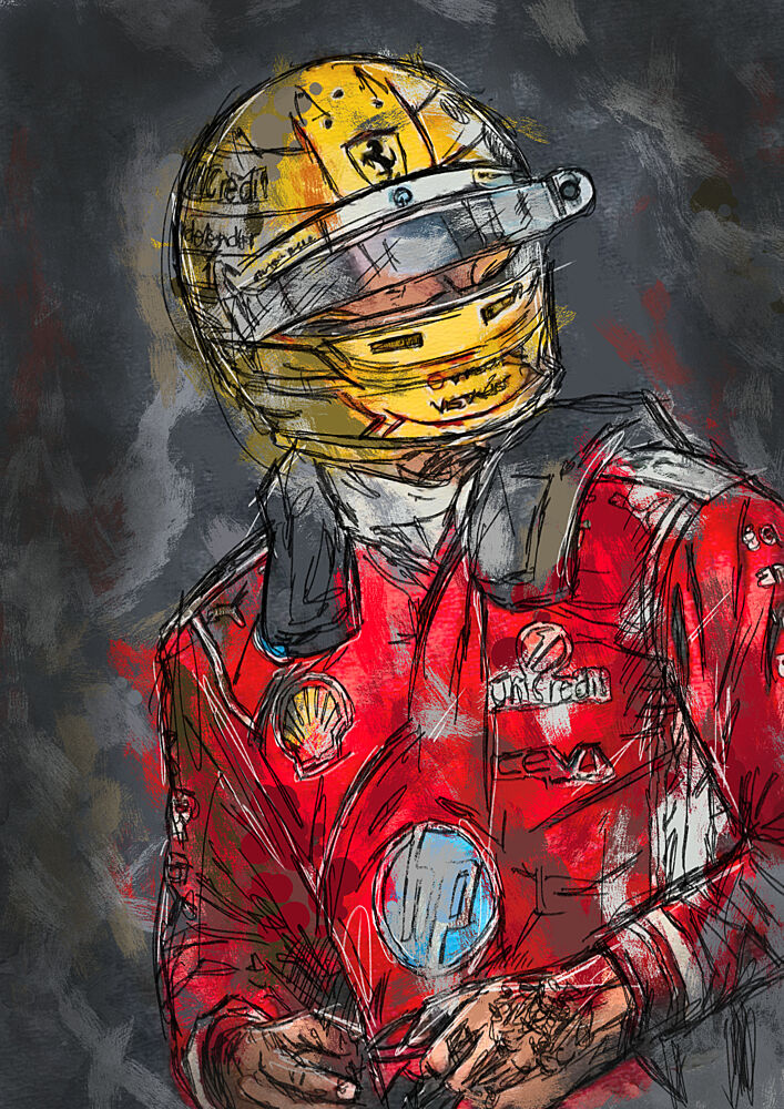 Focused Racing Driver art print by Dale Jackson for $57.95 CAD