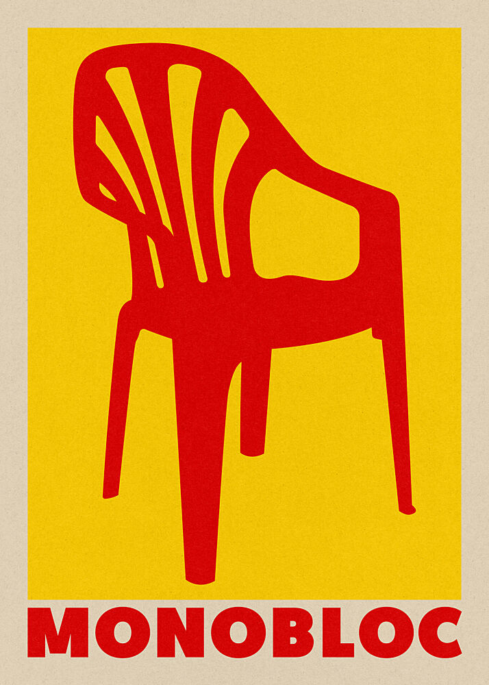 Red Monobloc Chair art print by Rosi Feist for $57.95 CAD