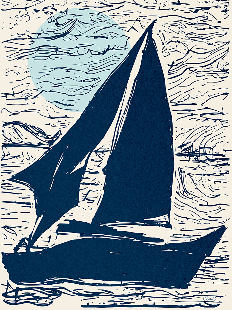 Sailing Blue Moonlight art print by Claudia Spano for $57.95 CAD