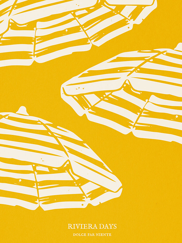 Riviera Summer Umbrellas art print by Claudia Spano for $57.95 CAD