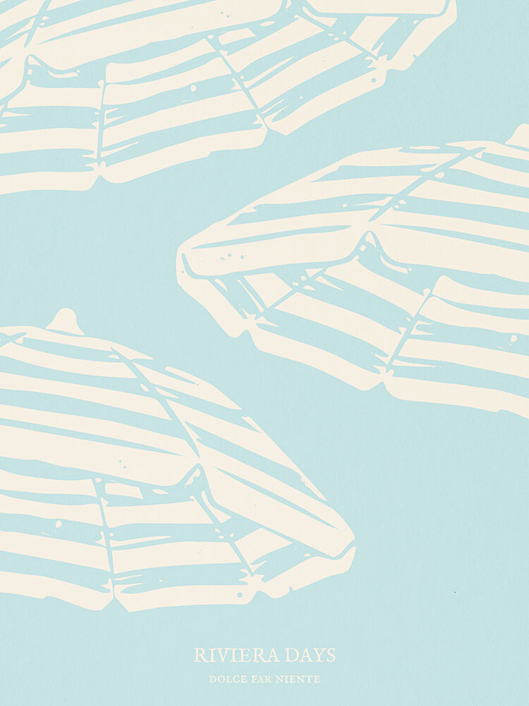 Riviera Summer Umbrellas art print by Claudia Spano for $57.95 CAD