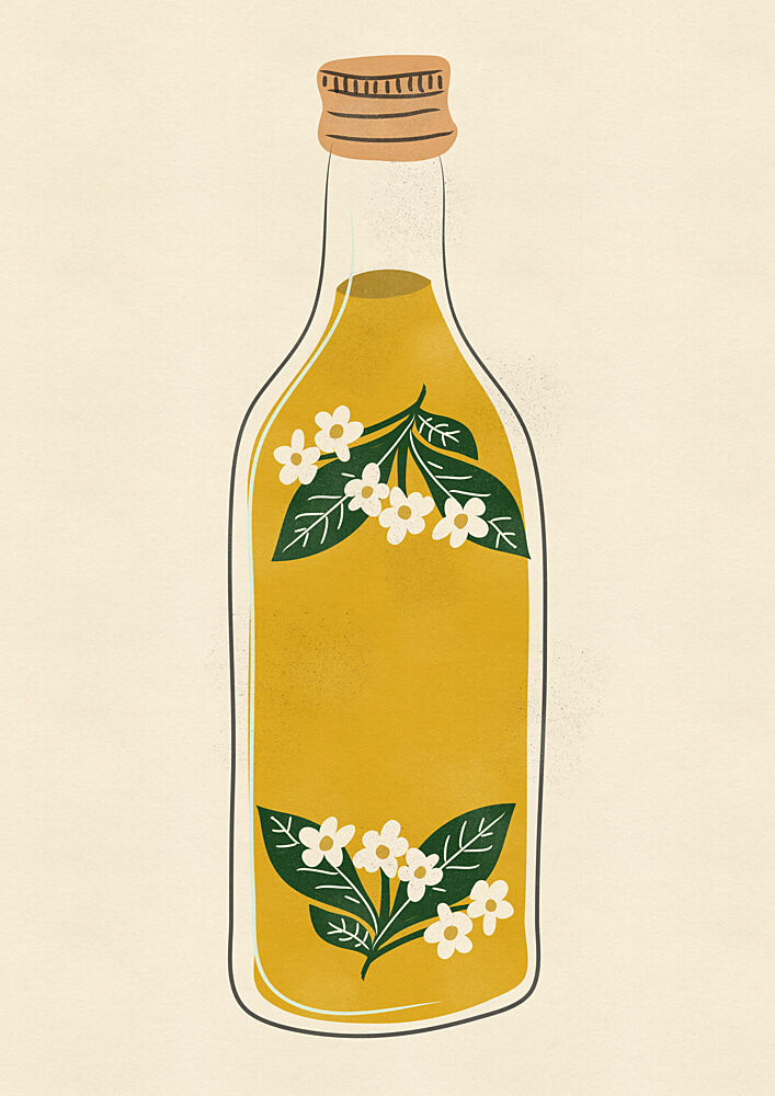 Yellow Floral Elixir art print by Nicholas for $57.95 CAD