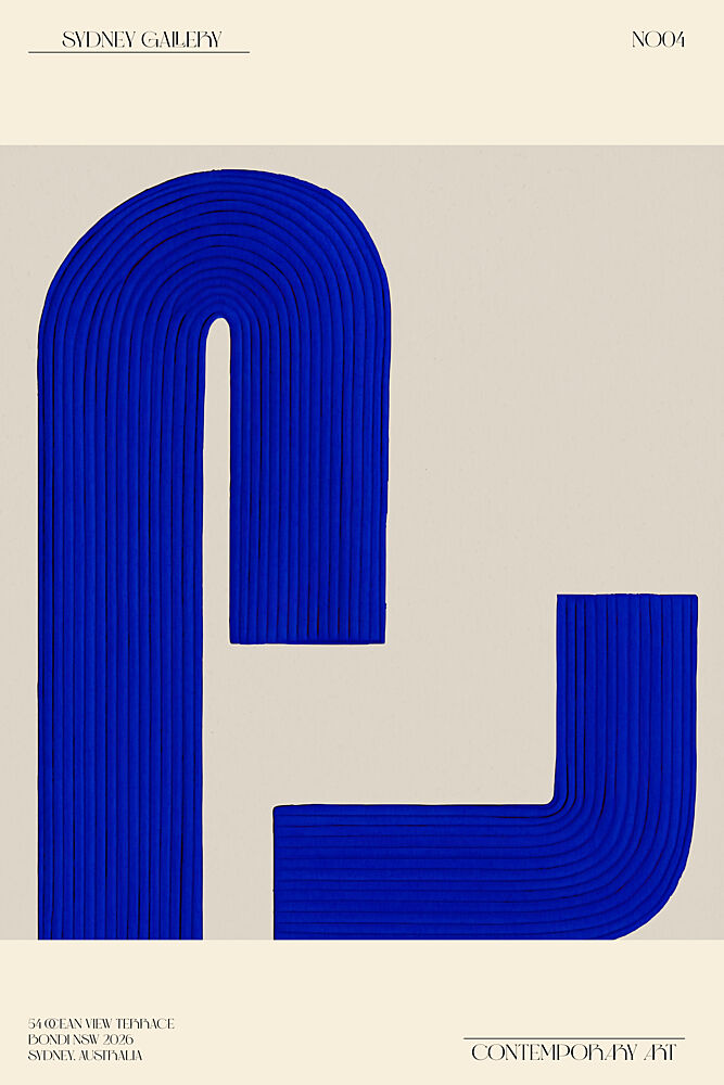 Blue Abstract Geometry art print by Treechild for $57.95 CAD