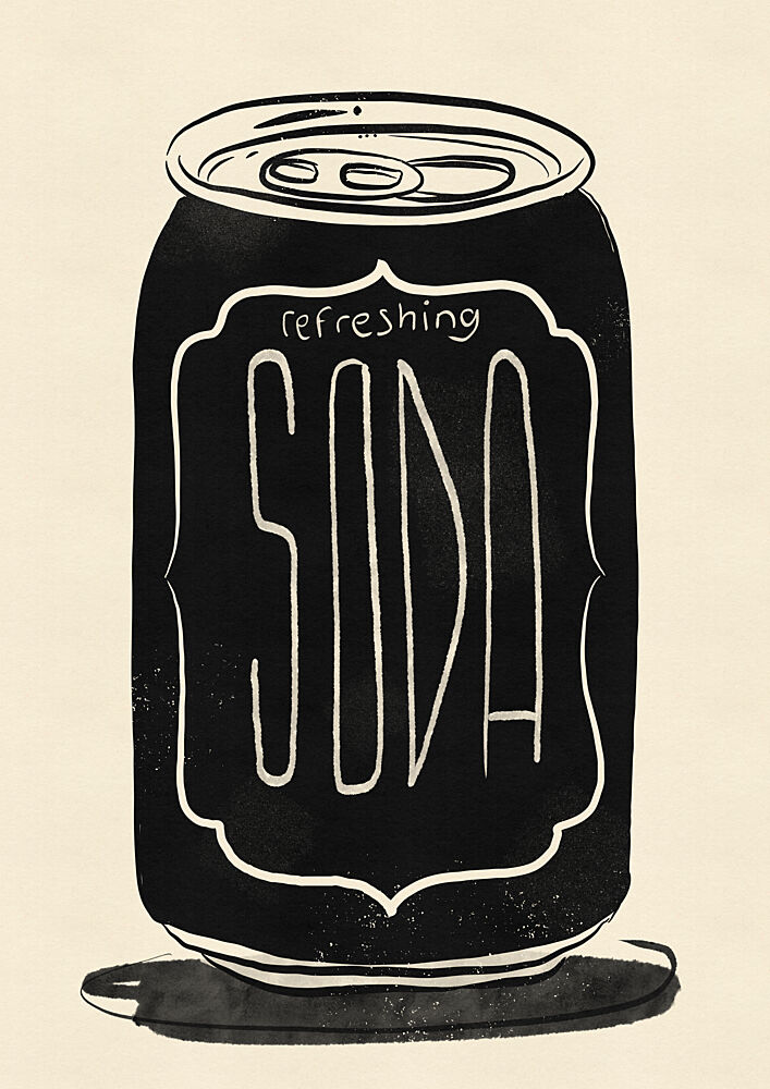 Refreshing Soda Can art print by Nicholas for $57.95 CAD